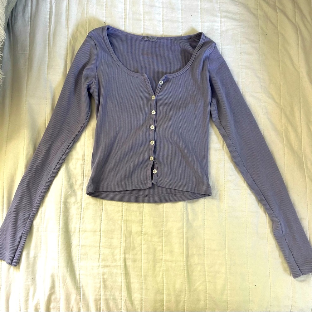 Brandy Melville/Pacsun Purple Button-up shirt